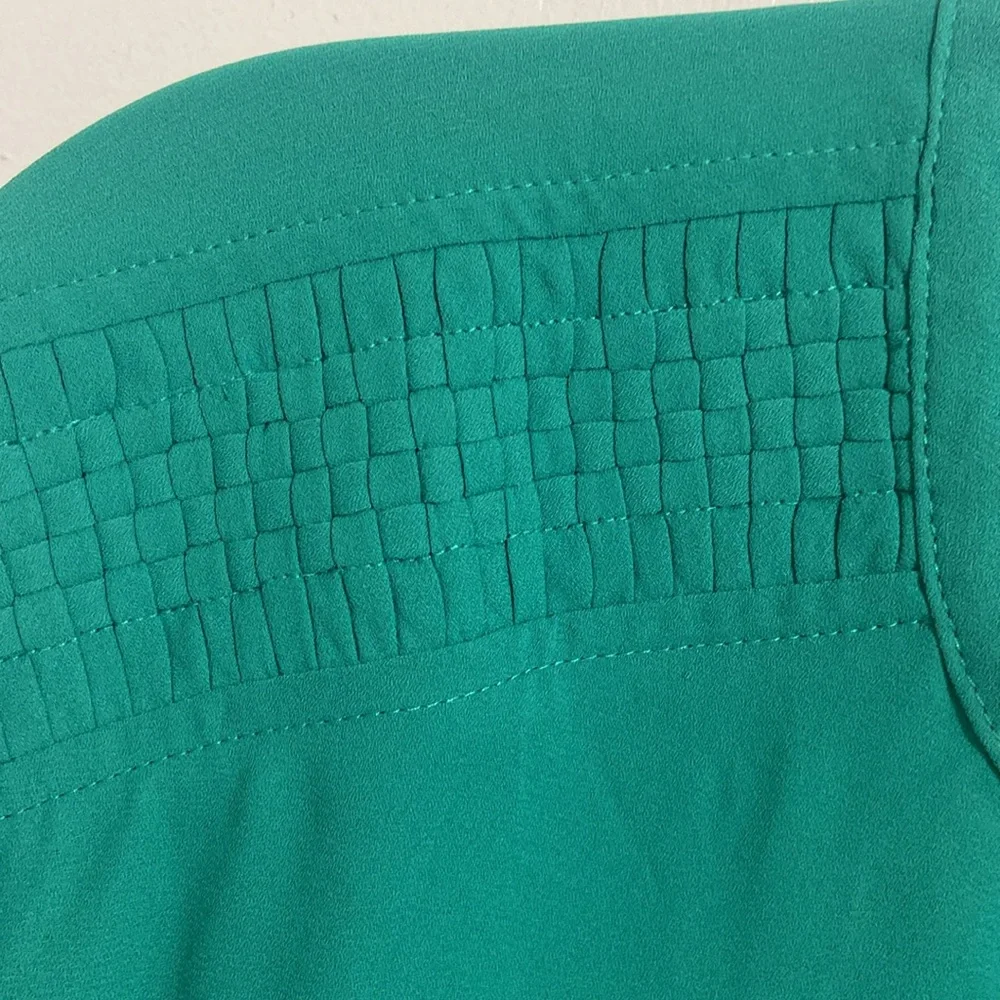 Susan Graber Teal Long Sleeve Blouse size 16 - Picture 3 of 10
